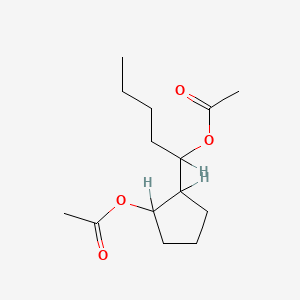 molecular formula C14H24O4 B12647709 1-(2-Acetoxycyclopentyl)pentyl acetate CAS No. 84812-67-9