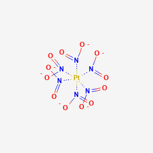 molecular formula N6O12Pt-6 B1264776 hexanitrito-kappa(6)N-platinate(2-) 