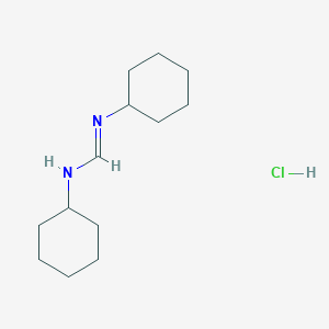 molecular formula C13H25ClN2 B12647772 N,N'-dicyclohexylmethanimidamide;hydrochloride CAS No. 3385-47-5