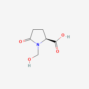molecular formula C6H9NO4 B12647777 1-(Hydroxymethyl)-5-oxo-L-proline CAS No. 55525-34-3
