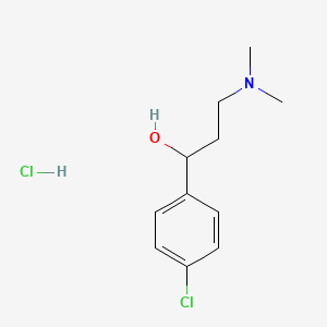 molecular formula C11H17Cl2NO B12647789 1-(4-Chlorophenyl)-3-(dimethylamino)propan-1-ol;hydrochloride CAS No. 16254-22-1