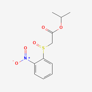 molecular formula C11H13NO5S B12647795 Acetic acid, ((2-nitrophenyl)sulfinyl)-, 1-methylethyl ester CAS No. 139326-43-5