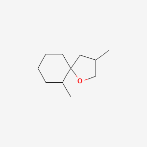 molecular formula C11H20O B12647838 3,6-Dimethyl-1-oxaspiro[4.5]decane CAS No. 93840-80-3
