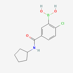 molecular formula C12H15BClNO3 B12647868 2-Chloro-5-(cyclopentylcarbamoyl)phenylboronic acid 