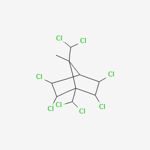 molecular formula C10H10Cl8 B1264787 2,3,5,6-Tetrachloro-1,7-bis(dichloromethyl)-7-methylbicyclo[2.2.1]heptane 