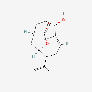 (1R,4S,5E,8R,9R)-4-hydroxy-5-methyl-8-(prop-1-en-2-yl)-10-oxabicyclo[7.2.1]dodec-5-en-11-one