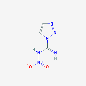 molecular formula C3H4N6O2 B12647897 N-(N-Nitroamidino)triazole CAS No. 138090-35-4