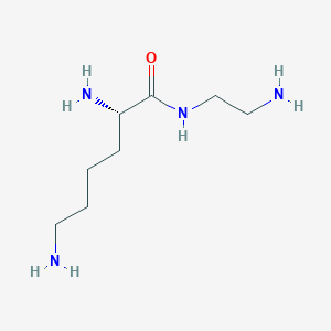 molecular formula C8H20N4O B12647934 Ethylenediamine lysinamide CAS No. 124659-25-2