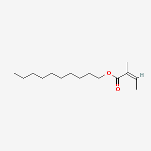 molecular formula C15H28O2 B12647960 Decyl 2-methylisocrotonate CAS No. 83783-80-6