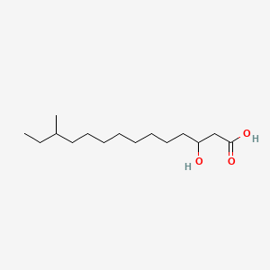 molecular formula C15H30O3 B12647962 3-Hydroxy-12-methyltetradecanoic acid CAS No. 73292-33-8