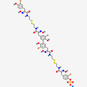 molecular formula C44H45Br4N8NaO15S5 B1264797 Bisaprasin 11'-sulfate 