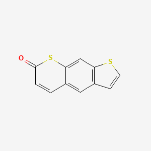 molecular formula C11H6OS2 B12647972 7H-Thieno(3,2-g)(1)benzothiopyran-7-one CAS No. 143810-44-0