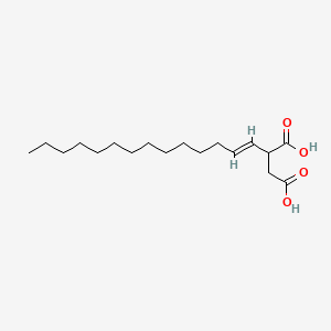 molecular formula C18H32O4 B12647981 Tetradec-1-enylsuccinic acid CAS No. 76386-13-5