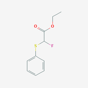 molecular formula C10H11FO2S B012648 Ethyl Fluoro(phenylthio)acetate CAS No. 106372-59-2