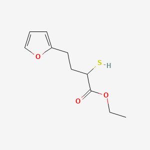 molecular formula C10H14O3S B12648025 Ethyl alpha-mercaptofuran-2-butyrate CAS No. 94042-79-2