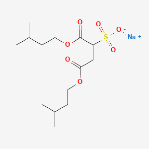 molecular formula C14H25NaO7S B12648039 Sodium 1,4-diisopentyl sulphonatosuccinate CAS No. 27115-04-4