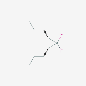 molecular formula C9H16F2 B126481 Cyclopropane, 1,1-difluoro-2,3-dipropyl-, cis-(9CI) CAS No. 154413-36-2