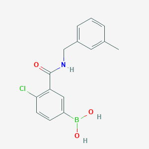 molecular formula C15H15BClNO3 B12648116 4-Chloro-3-(3-methylbenzylcarbamoyl)benzeneboronic acid 