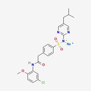 molecular formula C23H24ClN4NaO4S B1264813 Glicetanile Sodium CAS No. 24428-71-5