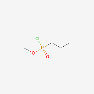 molecular formula C4H10ClO2P B12648147 Propylphosphonochloridic acid, methyl ester CAS No. 28829-99-4