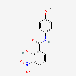 molecular formula C14H12N2O5 B12648173 2-Hydroxy-4'-methoxy-3-nitrobenzanilide CAS No. 68507-88-0