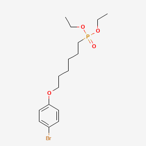 molecular formula C16H26BrO4P B12648236 Phosphonic acid, (6-(4-bromophenoxy)hexyl)-, diethyl ester CAS No. 89210-94-6