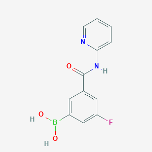 molecular formula C12H10BFN2O3 B12648244 3-Fluoro-5-(2-pyridylcarbamoyl)benzeneboronic acid 