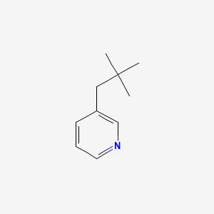molecular formula C10H15N B12648250 Pyridine, 3-(2,2-dimethylpropyl)- CAS No. 90145-47-4