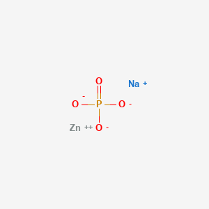 molecular formula NaO4PZn B12648341 sodium;zinc;phosphate CAS No. 20539-12-2