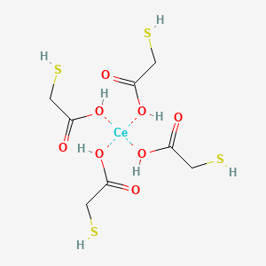 molecular formula C8H16CeO8S4 B12648352 Tetrakis(mercaptoacetato-O,S)cerium CAS No. 94276-42-3