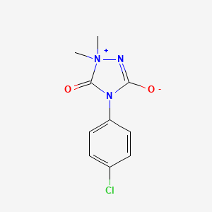molecular formula C10H10ClN3O2 B12648394 4-(4-Chlorophenyl)-1,1-dimethyl-5-oxo-4,5-dihydro-1H-1,2,4-triazol-1-ium-3-olate CAS No. 54132-93-3