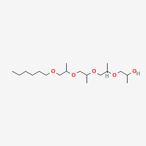 molecular formula C18H38O5 B12648434 4,7,10,13-Tetraoxanonadecan-2-ol, 5,8,11-trimethyl- CAS No. 55546-23-1
