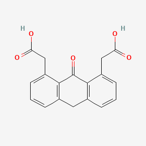 molecular formula C18H14O5 B12648445 9(10H)-Anthracenone, 1,8-bis(acetyloxy)- CAS No. 38165-75-2