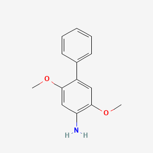 molecular formula C14H15NO2 B12648465 2,5-Dimethoxy(1,1'-biphenyl)-4-amine CAS No. 94022-26-1