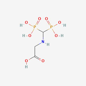 molecular formula C3H9NO8P2 B12648491 N-(Diphosphonomethyl)glycine CAS No. 55339-21-4