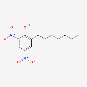 molecular formula C13H18N2O5 B12648512 2-Heptyl-4,6-dinitrophenol CAS No. 4099-66-5