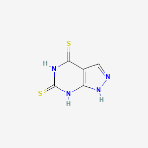 molecular formula C5H4N4S2 B12648519 1H-pyrazolo[3,4-d]pyrimidine-4,6(2H,5H)-dithione CAS No. 5334-32-7