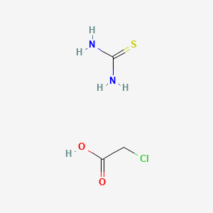 molecular formula C3H7ClN2O2S B12648541 2-Chloroacetic acid;thiourea CAS No. 132373-80-9