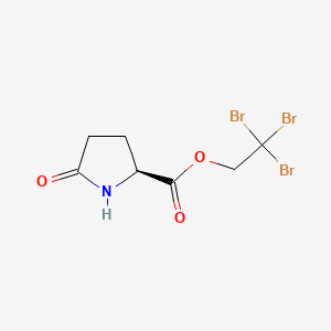 molecular formula C7H8Br3NO3 B12648550 2,2,2-Tribromoethyl 5-oxo-L-prolinate CAS No. 54778-37-9