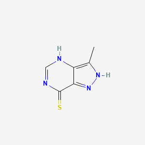molecular formula C6H6N4S B12648588 3-Methyl-2,4-dihydropyrazolo[4,3-d]pyrimidine-7-thione CAS No. 5399-96-2