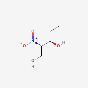 molecular formula C5H11NO4 B12648602 1,3-Pentanediol, 2-nitro-, (R*,S*)- CAS No. 138668-17-4