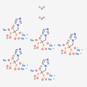 molecular formula C5H12N2NaO8P2 B1264862 Zoledronate trisodium CAS No. 165800-08-8