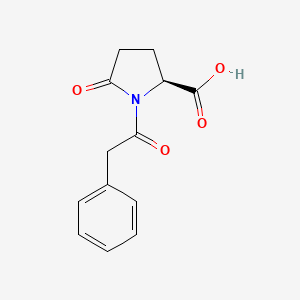 molecular formula C13H13NO4 B12648632 5-Oxo-1-(phenylacetyl)-L-proline CAS No. 73427-36-8