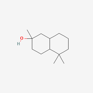 molecular formula C13H24O B12648643 Decahydro-2,5,5-trimethyl-2-naphthol CAS No. 41199-20-6