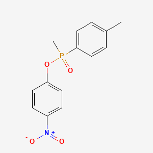 molecular formula C14H14NO4P B12648652 Phosphinic acid, methyl(4-methylphenyl)-, 4-nitrophenyl ester CAS No. 84062-36-2