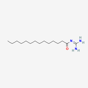 molecular formula C15H31N3O B12648656 N-Amidinomyristamide CAS No. 94087-65-7