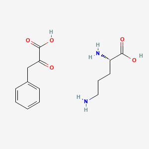 molecular formula C14H20N2O5 B12648678 L-Ornithine (alpha-oxobenzenepropionate) CAS No. 93838-90-5