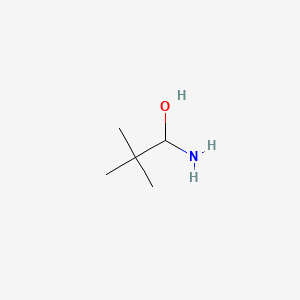 molecular formula C5H13NO B12648694 1-Amino-2,2-dimethylpropan-1-ol CAS No. 40898-98-4