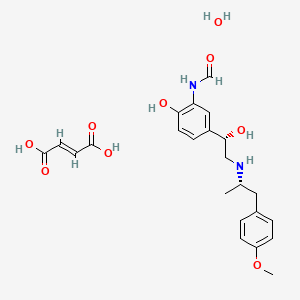 molecular formula C23H30N2O9 B1264874 Formoterol hemifumarate hydrate 