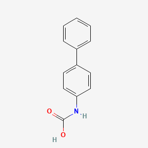 molecular formula C13H11NO2 B1264875 4-Biphenylcarbamic acid CAS No. 78281-06-8